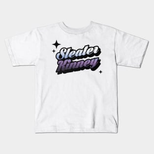 Sleater Kinney - Retro Classic Typography Style Kids T-Shirt